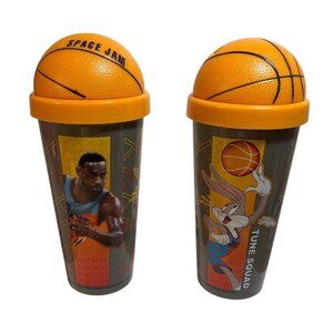 Space Jam Tune Squad Basketball Tumblers With Lids Zak Designs Lot of 2